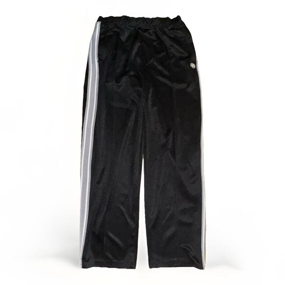 Urban Outfitters Black Striped Pleated Track Pants Men’s Large 34x32 Retro Y2K - Picture 2 of 4